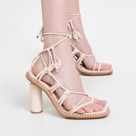 ULLA JOHNSON Cora Seashell Strappy Sandals Size 41 - Picture 1 of 14